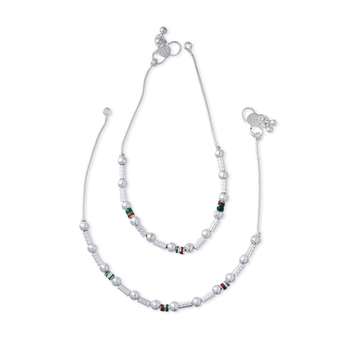 Kolusu Pair | Foot Anklet/ White Metal Designer Anklet Jewelry/ Payal Anklet for Women/ Assorted Design