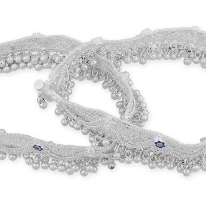 Kolusu Pair | Payal Anklet/ Foot Anklet/ White Metal Designer Anklet Jewelry for Women/ Assorted Design