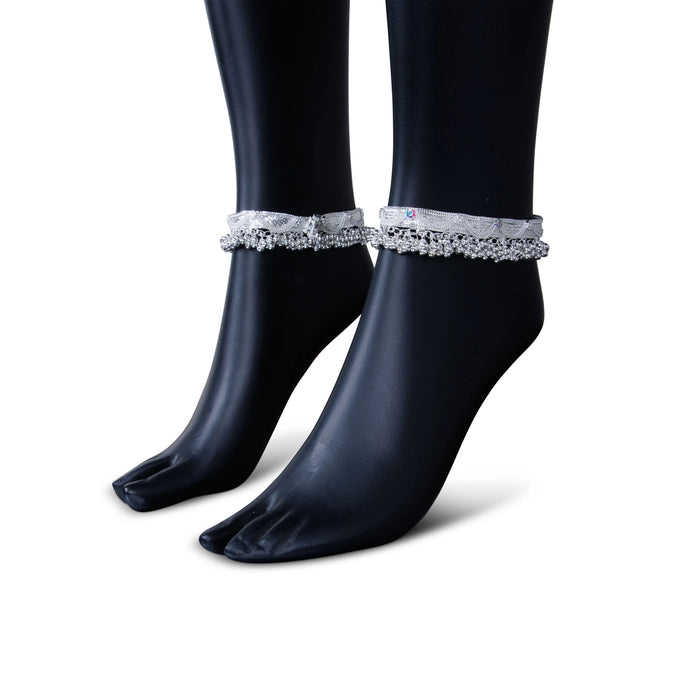 Kolusu Pair | Payal Anklet/ Foot Anklet/ White Metal Designer Anklet Jewelry for Women/ Assorted Design