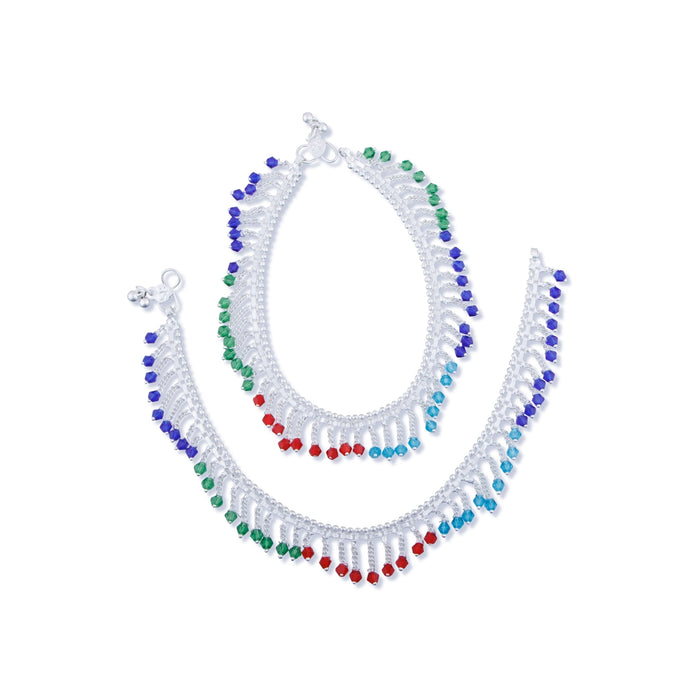 Kolusu Pair | Payal Anklet/ Foot Anklet/ White Metal Designer Anklet Jewelry for Women/ Assorted Design