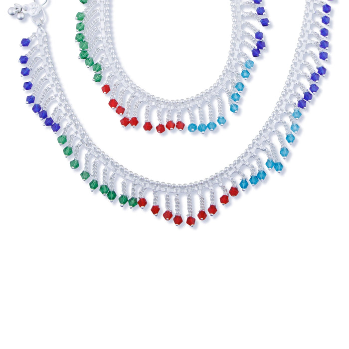 Kolusu Pair | Payal Anklet/ Foot Anklet/ White Metal Designer Anklet Jewelry for Women/ Assorted Design