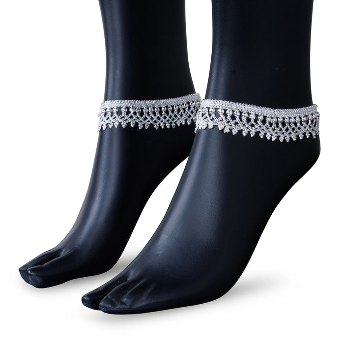 Kolusu Pair | Payal Anklet/ Foot Anklet/ White Metal Designer Anklet Jewelry for Women/ Assorted Design