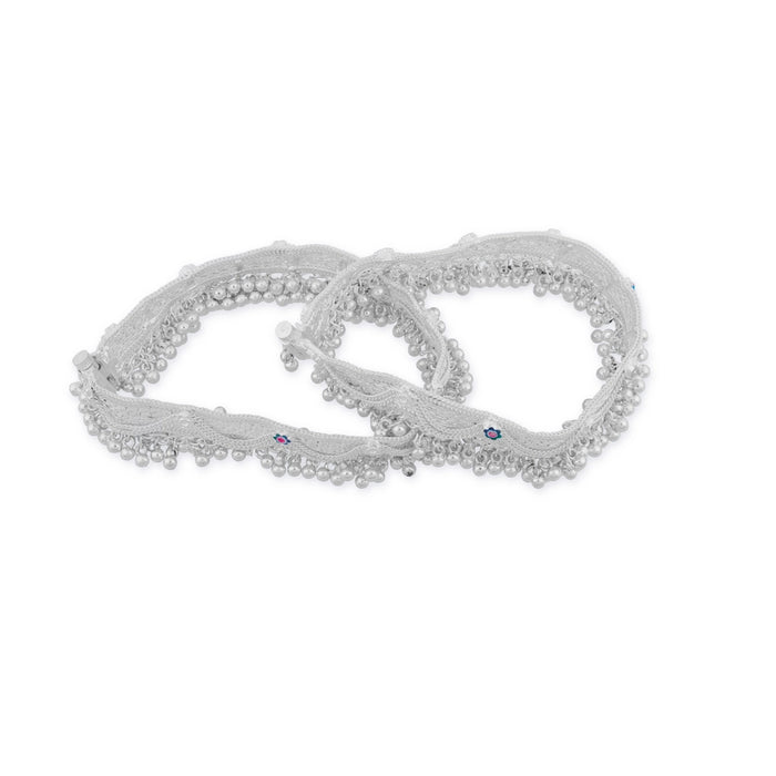 Kolusu Pair | Payal Anklet/ Foot Anklet/ White Metal Designer Anklet Jewelry for Women/ Assorted Design