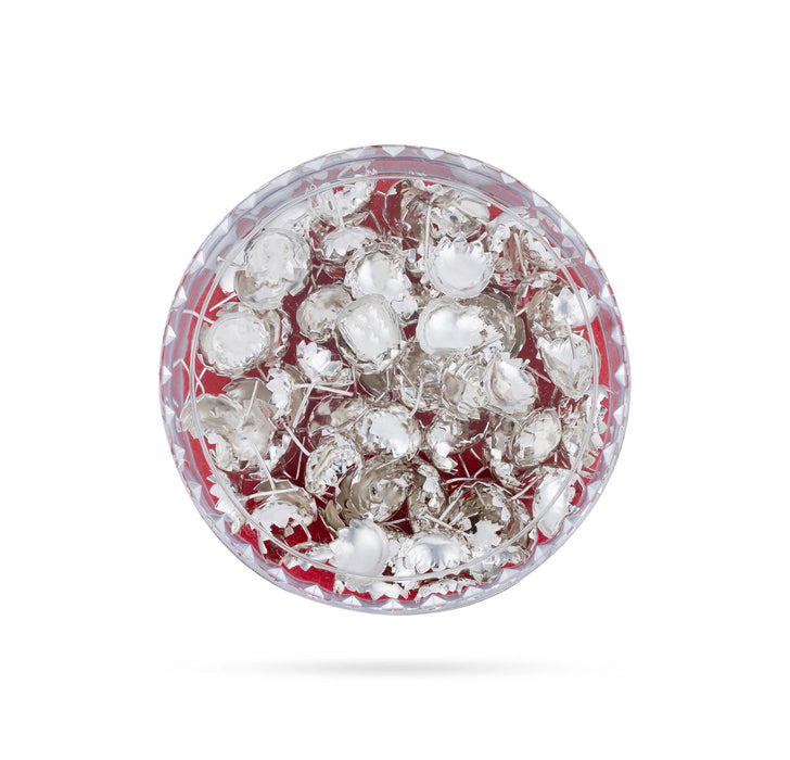 Silver Polish Lotus Flower | 108 Pcs Archana Flower/ Pooja Flower For Pooja And Archana