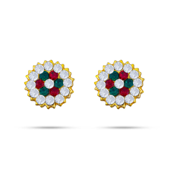 Stone Pottu - 6 Pcs | Small Stone Bindi/ Swamy Alangaram/ Tilak Stone For Deity Decoration