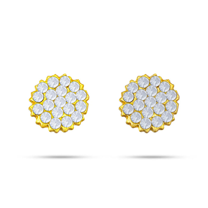 Stone Pottu - 6 Pcs | Small Stone Bindi/ Swamy Alangaram/ Tilak Stone For Deity Decoration