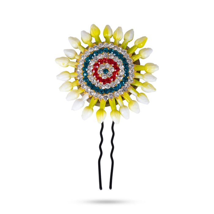 Artificial Jada Pin - 2 Inches | Plastic Jasmine Hair Pin/ Jada Billa Hair Accecssory