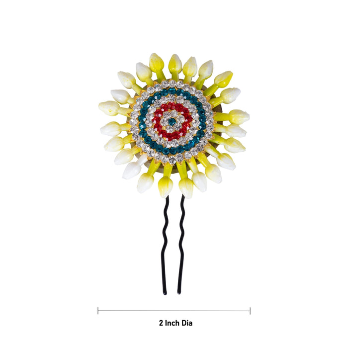 Artificial Jada Pin - 2 Inches | Plastic Jasmine Hair Pin/ Jada Billa Hair Accecssory