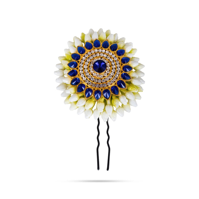 Artificial Jasmine Jada Pin - 3 Inches | 2 Line jada billa/ Plastic Flower Hair Pin/ Hair Ornament for Women