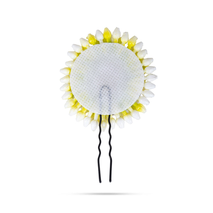Artificial Jasmine Jada Pin - 3 Inches | 2 Line jada billa/ Plastic Flower Hair Pin/ Hair Ornament for Women