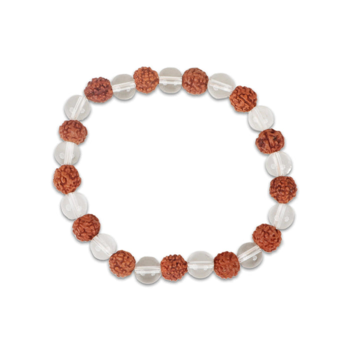 Rudraksha and spatika bracelet - Thread