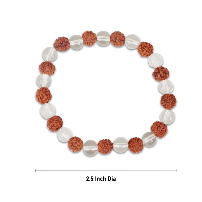 Rudraksha and spatika bracelet - Thread