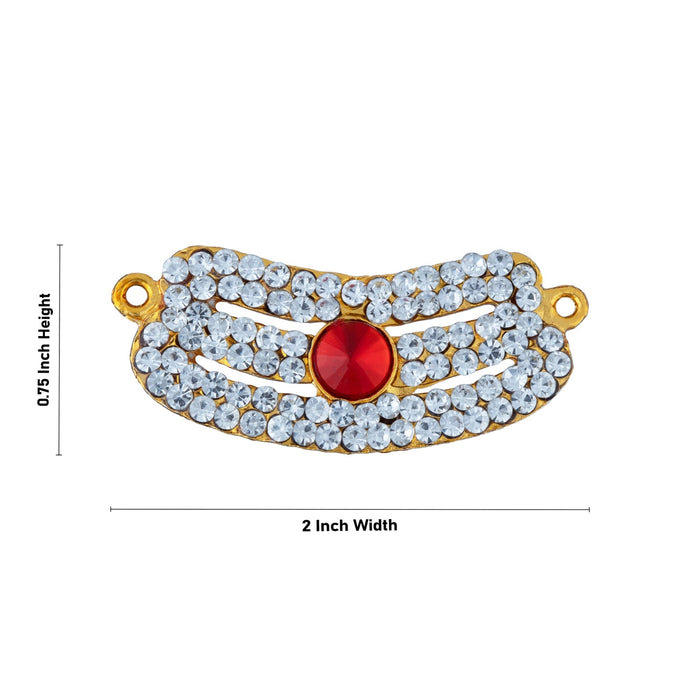 Shivan Vibuthi Pattai - 0.75 x 2 Inches | Vibhuti Pattai/ Stone Tripundra Tilak for Deity Decor