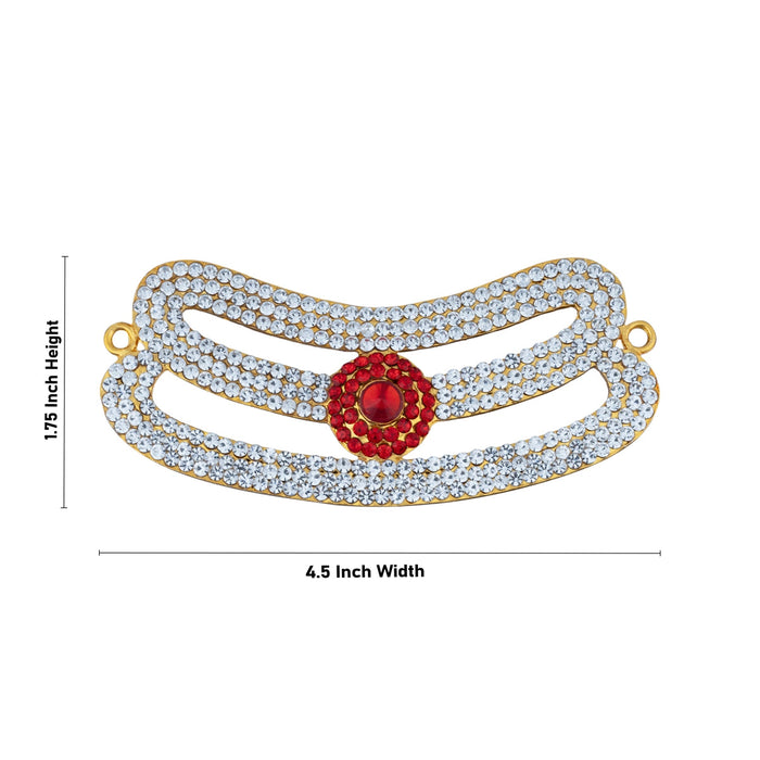 Shivan Vibuthi Pattai - 1.75 x 4.5 Inches | Vibhuti Pattai/ Stone Tripundra Tilak for Deity Decor