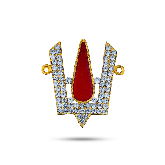 Stone Vishnu Tilak - 2 x 1.5 Inches | Perumal Namam/ V Shape Stone Namam for Deity Decor