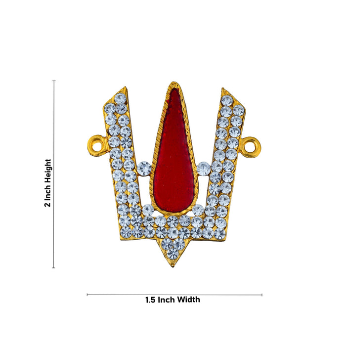 Stone Vishnu Tilak - 2 x 1.5 Inches | Perumal Namam/ V Shape Stone Namam for Deity Decor