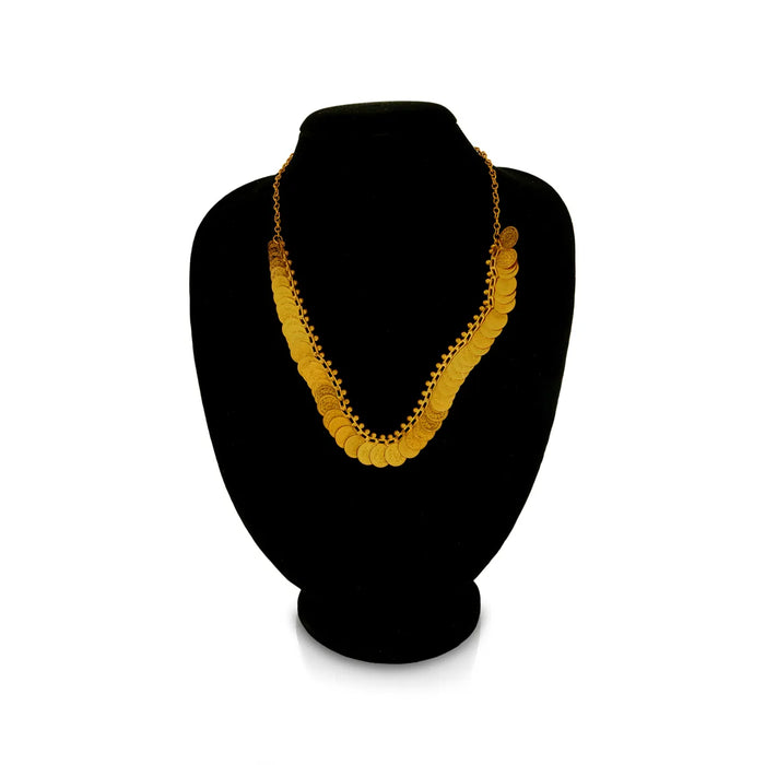 Kaasumala - 10 Inches | Gold Polish Kasumalai/ 50 Coin Kaasu Malai Necklace for Women