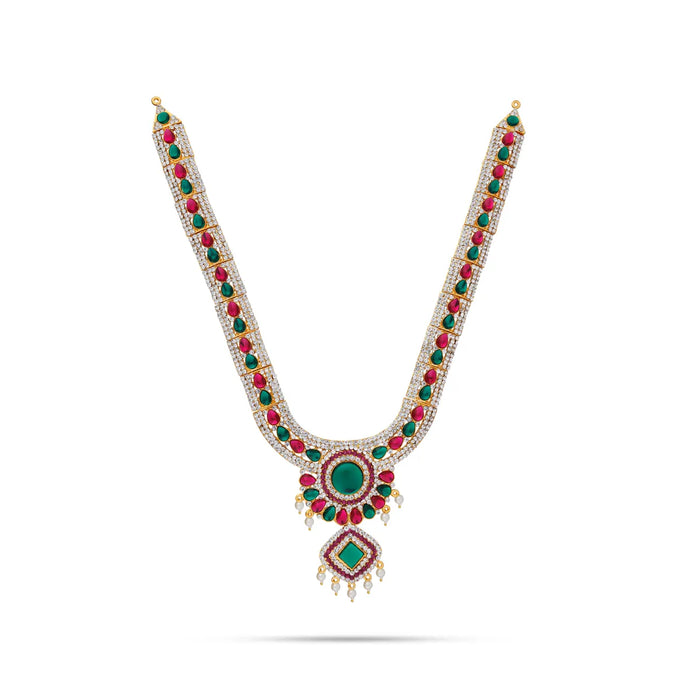 Stone Necklace - 13.5 Inches | Multicolour Stone Jewellery/ Artificial Jewelry for Deity Decor