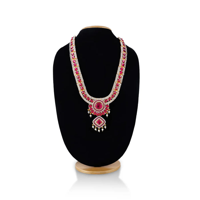 Stone Necklace - 13.5 Inches | Multicolour Stone Jewellery/ Artificial Jewelry for Deity Decor