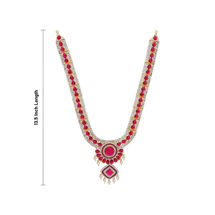 Stone Necklace - 13.5 Inches | Multicolour Stone Jewellery/ Artificial Jewelry for Deity Decor