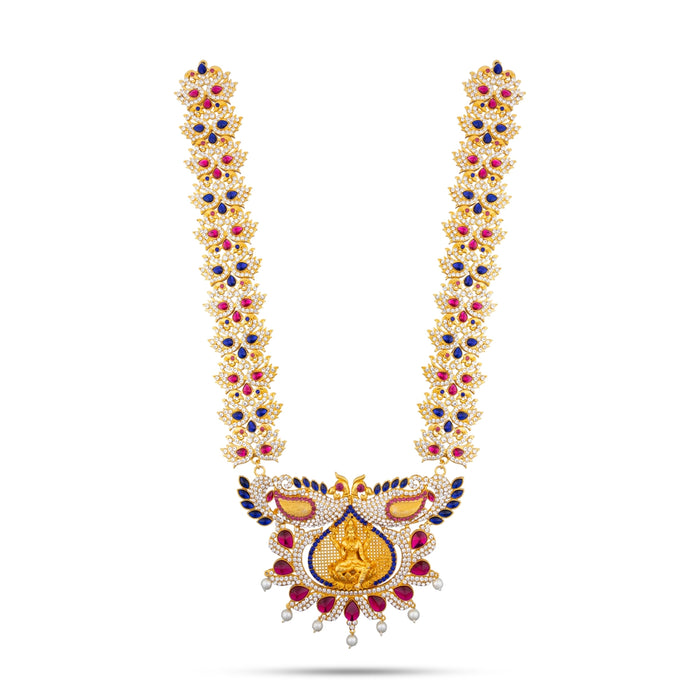 Stone Haram - 16 X 3.5 Inches | Artificial Jewellery/ Multicolour Stone Jewelry For Deity Decoration