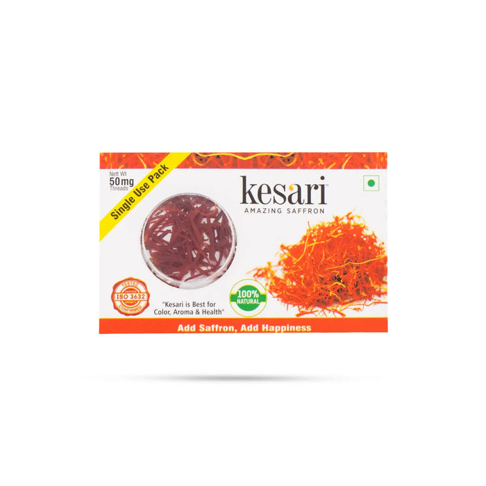 Kesari Amazing Saffron - 50 mg | Saffron/ Kesar/ Kumkuma Puvvu for Cooking