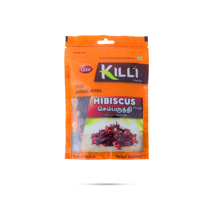 Killi Hibiscus Flower - 30 Gms | Dried Hibiscus Flower/ Sembaruthi Flower for Healthy Life