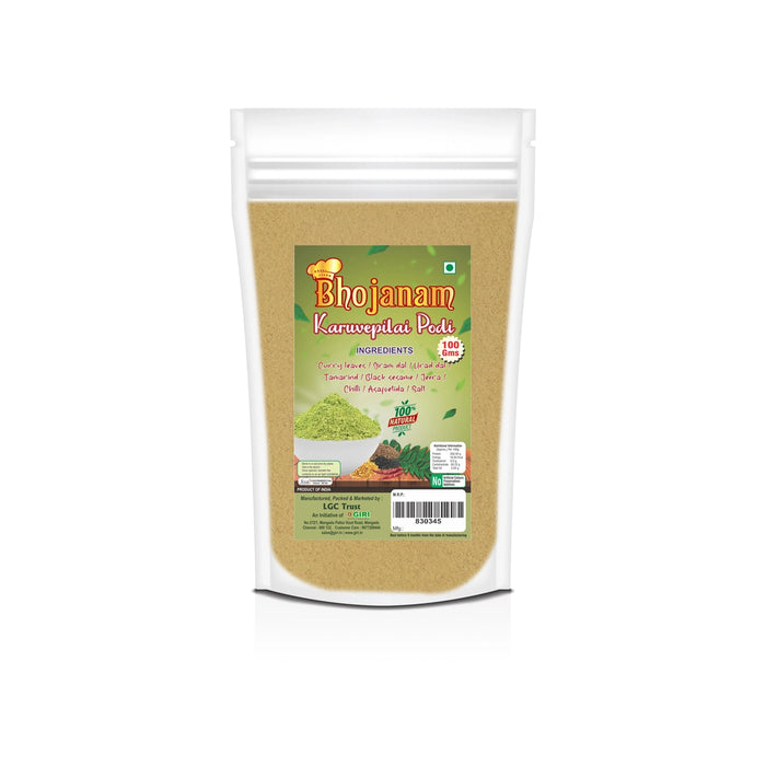 Giri Karuvepilai Podi - 100 Gms | Bhojanam Curry Leaves Powder/ Karuveppilai Powder/ Spice Mix for Rice