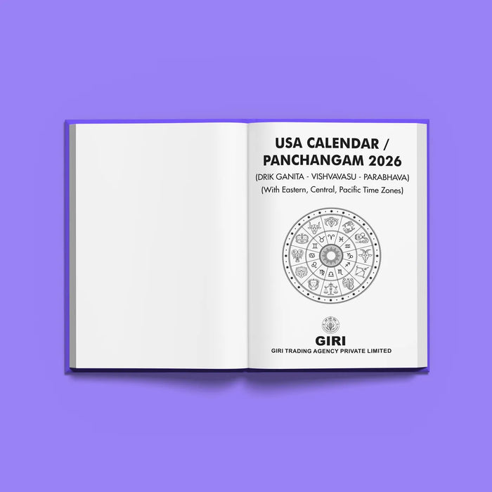 USA Calender Panchangam -2026 | Drik Ganita - Vishvavasu - Parabhava Year Panchang / Astrology Book