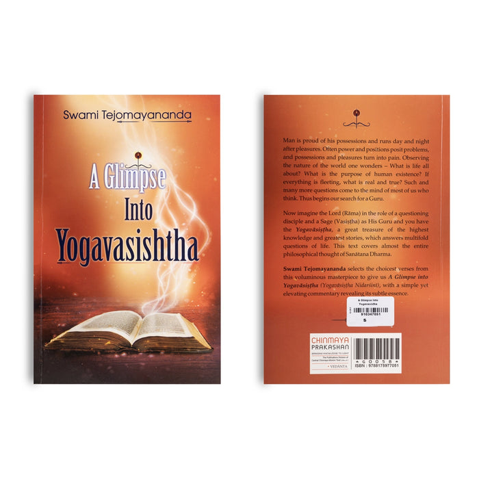 A Glimpse Into Yogavasishtha - English | by Swami Tejomayananda/ Hindu Spiritual Book