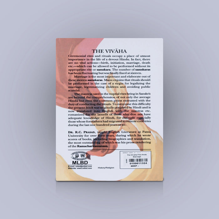 The Vivaha - The Hindu Marriage Samskaras - English | By Pt. Bhaiyaram Sarma, R.C. Prasad/ Dharma Shastra Book