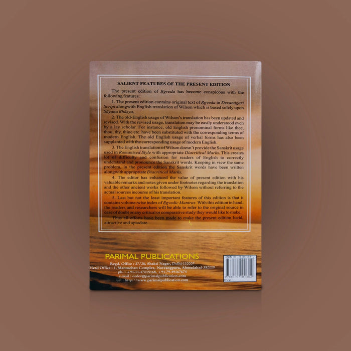 RgVeda Samhita - 4 Volumes Set - Sanskrit - English | H.H. Wilson, Ravi Prakash Arya, K.L. Joshi/ Vedas Book