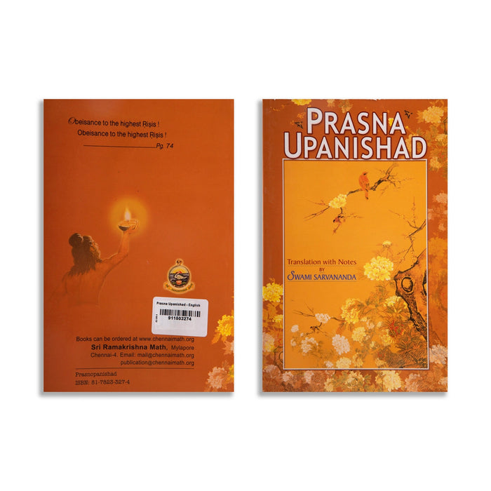 Prasna Upanishad - English Translation With Notes | Swami Sarvananda/ Upanishad Book For Understanding Vedanta