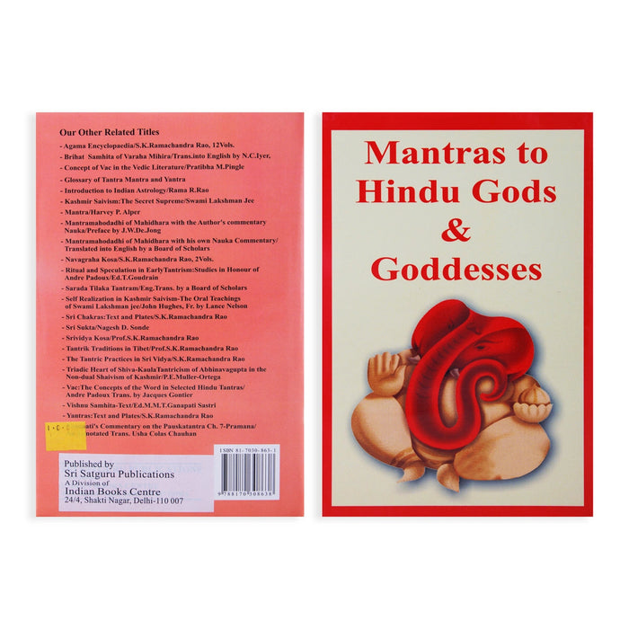 Mantras To Hindu Gods And Goddesses - English | V.N.Jha/ Hindu Stotra Book For Chanting & Devotional Practice