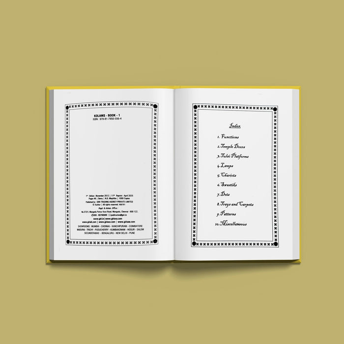 Kolams Book - Part 1 | English Edition/ by Mis Lalitha Kalyax/ Kolam Designs Book