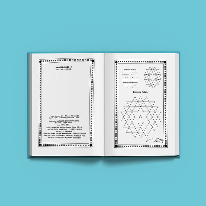 Kolams Book - Part - 2 | English Edition/ by Mis Lalitha Kalyax/ Kolam Designs Book