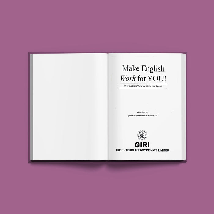 Make English Work For You - English | Judaline Shamsuddin Nee Arnold/ Grammar Book For Effective Communication
