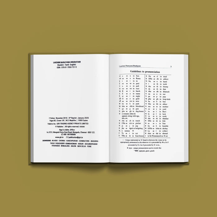 Sri Lakshmi Narayana Hrudayam - Text In Sanskrit - Tamil - English | Hindu Shlokas Book