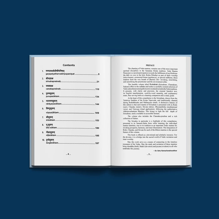 Srutisarah - Srirudram, Chamakam, Sooktani - Sanskrit - English | By Dr.Ketu Ramachandrasekhar/ Stotra Book