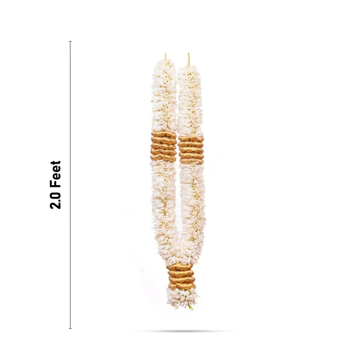 white lily garland Lily Garland - Temple Decor | Wedding Garland | Fresh Floral Garland | Lily Flower Garland | Garland | Flower Garland