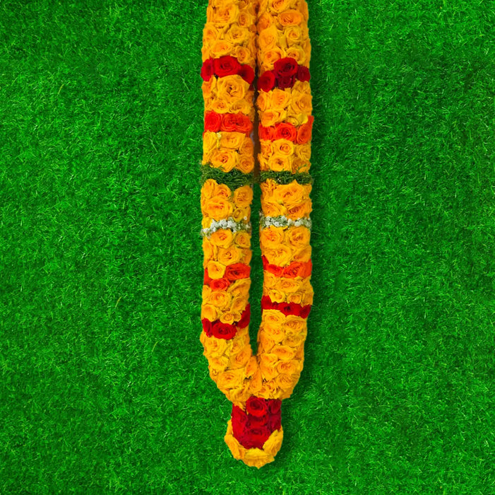 Button Rose Garland | Giri God Mala For Deity Decoration
