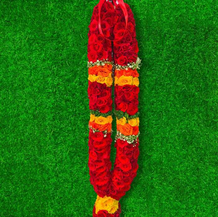 Button Rose Garland | Giri God Mala For Deity Decoration