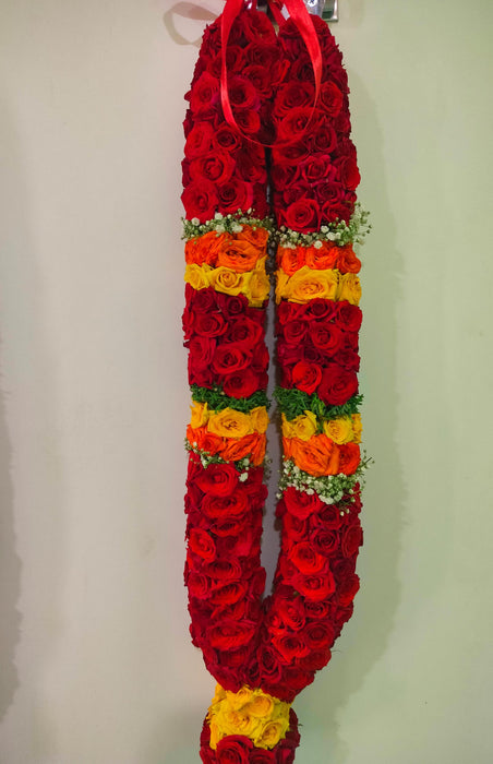 Button Rose Garland | Giri God Mala For Deity Decoration