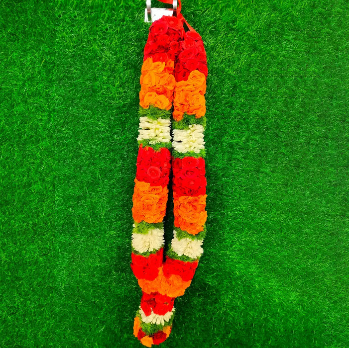 Button Rose and Jasmine Garland | Giri God Mala For Deity Decoration