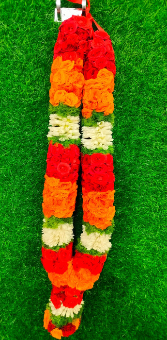 Button Rose and Jasmine Garland | Giri God Mala For Deity Decoration