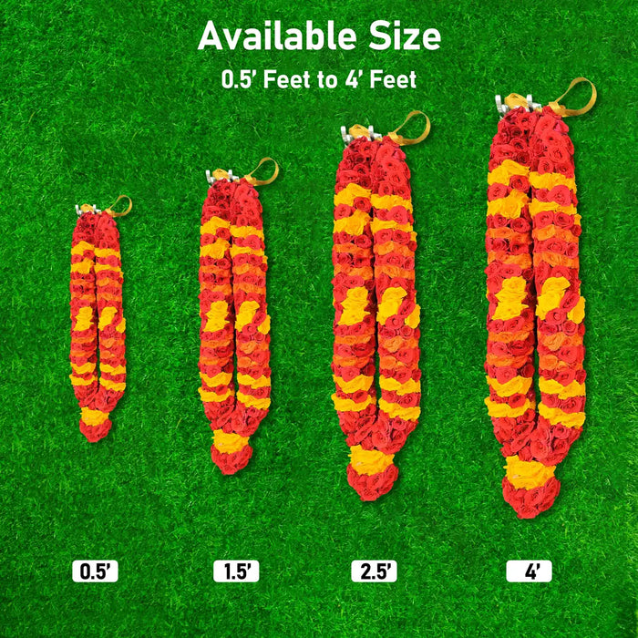 Button Rose Garland | Giri God Mala For Deity Decoration