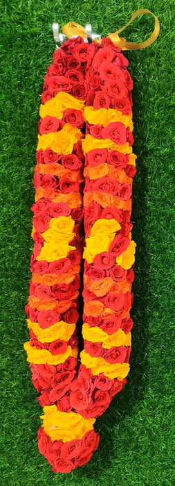 Button Rose Garland | Giri God Mala For Deity Decoration