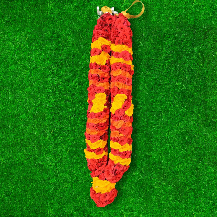 Button Rose Garland | Giri God Mala For Deity Decoration
