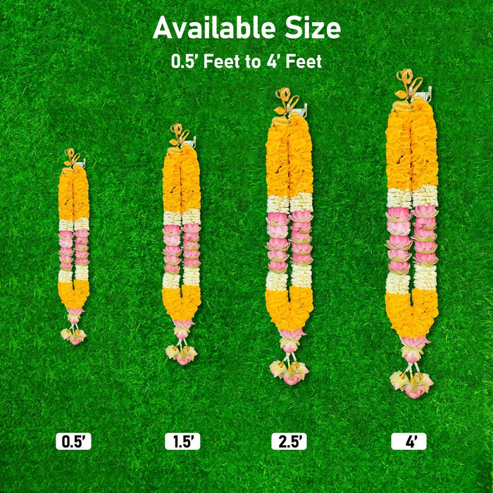 Rose, Lotus and Jasmine Garland | Giri God Mala For Deity Decoration