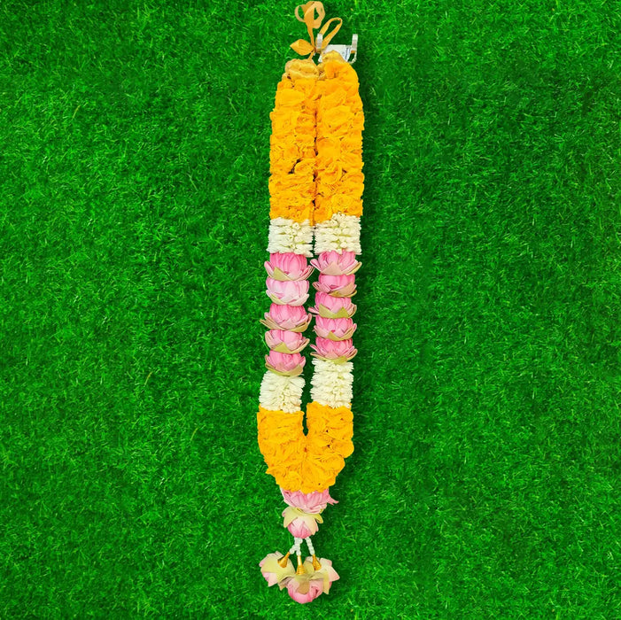 Rose, Lotus and Jasmine Garland | Giri God Mala For Deity Decoration